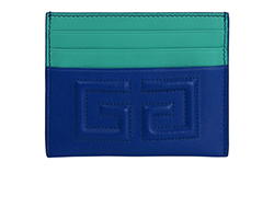 Givenchy Emblem Cardholder,Leather,Blue/Green,ZE50148,DB,B,4